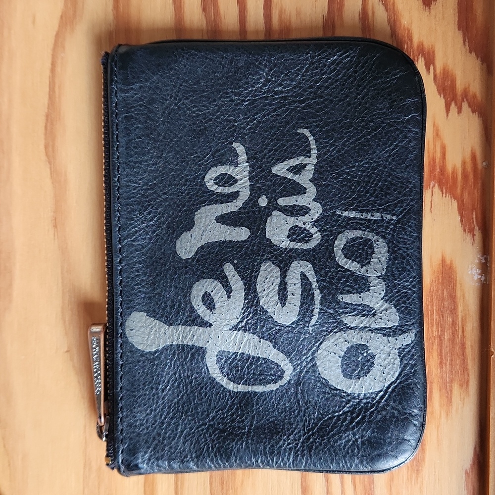 Rebecca Minkoff black leather coin purse/mini wallet